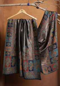 Pashmina Zari Jamawar Shawl D#18 - N Blue