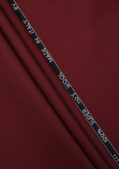 Reda Super 110's Wool Fabric - Maroon