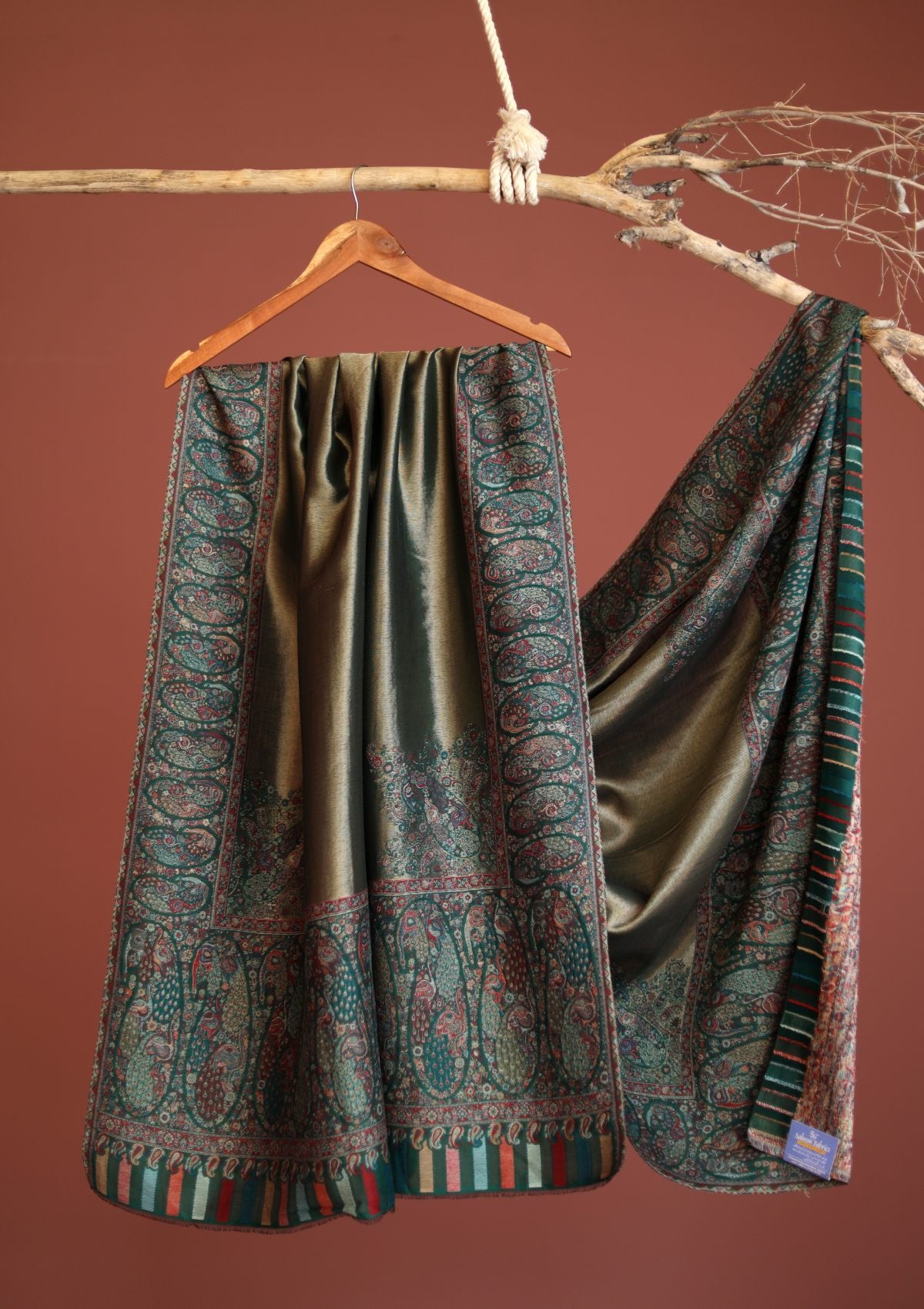 Pashmina Zari Jamawar Shawl D - 10