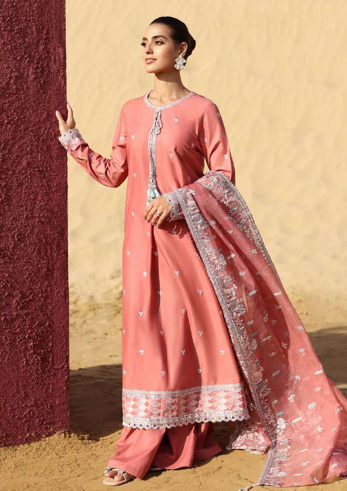 Lawn Collection - Cross Stitch - Eid Lawn 2 - SL24#11 - Mulberry Blush