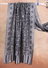 Pashmina Jamawar Scarf D#105 - Black