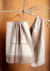 Pashmina Zari Jamawar Shawl D#80 - Skin