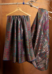 Pashmina Zari Jamawar Shawl D#221 - Magenta