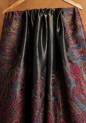 Pashmina Zari Jamawar Shawl D#71 - Black