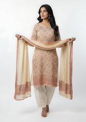 Winter - Riwaj - Pashmina Suit - Kaani Jamawar - Premium 25 - D#48 - L Golden