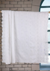 Embroidered Lawn Summer Shawl D#35 - White