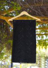 Swiss Lawn Emb Shawl D - 27 - Black