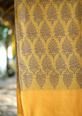 Pashmina Kaani Work Shawl D - 05 - Yellow