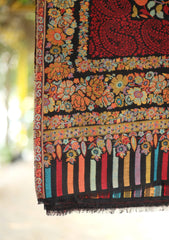 Pashmina Jamawar Shawl D - 51 - Black