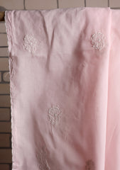 Lawn Chikankari Summer Shawl D#19 - Baby Pink