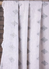 Embroidered Lawn Summer Shawl D#65 - White