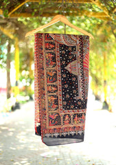 Pashmina Kaani Jamawar Shawl D - 52 - Black