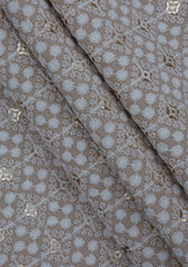 Elite Men Embroidered Sequence Viscose Fabric - Beige