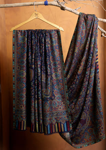 Pashmina Jamawar Shawl D#03 - Black