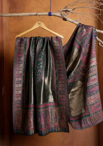 Pashmina Zari Jamawar Shawl D#17 - Green