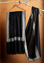 Pashmina Embroidered Border Shawl D#236 - Black
