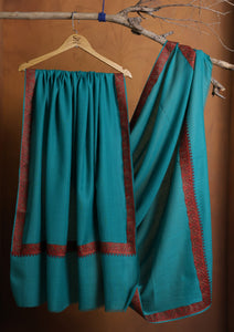 Pashmina Embroidered Border Shawl D#21 - DS Green