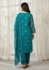 Lawn - Rubaaiyat - Embroidered 26 - Chiffon Dupatta - D#27 - Green