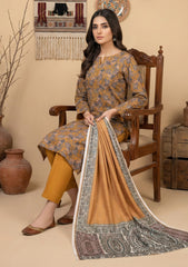 Winter - Rubaaiyat - D Prints - Marina 26 - Wool Shawl - RPM#13 - Mustard