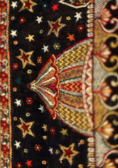 Pashmina Kaani Jamawar Shawl D - 52 - Black