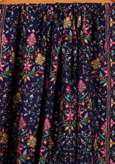 Pashmina Embroidered Jaaldar Shawl D#02 - N Blue