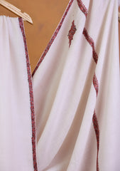 Pashmina Kashmiri Border Shawl D#156 - Off White
