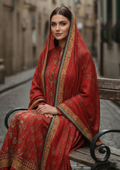 Winter - Riwaj - Printed Marina - 3 Pcs - Wool Shawl 25 - D#55