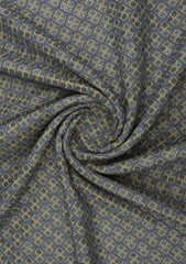 Elite Men Embroidered Sequence Viscose Fabric - Lemon