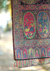 Pashmina Kaani Zari Shawl D - 03 - Green