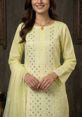 Formals - Riwaj - Fancy 26 -  Ari & Mukesh Work - 2 Pcs - D#01 - L Yellow