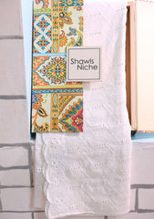 Embroidered Lawn Summer Shawl D#38 - White