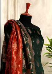 Formals - Fancy Closet - 2 pcs Suit - Chiffon Jamawar D#82 D Rust