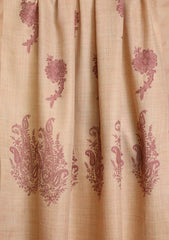 Pashmina Embroidered Jaaldar Scarf D#01 - Skin