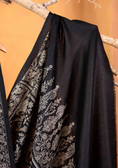 Pashmina Embroidered Jaaldar Shawl D#12 - Black