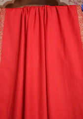 Pashmina Kashmiri Border Scarf D#14 - Red