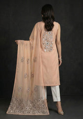 Formals - Riwaj - Fancy 26 - Chikankari & Mukesh - 2 Pcs - D#01 - D Peach