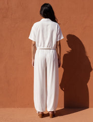 Pret - Moven - Button Up And Gathered Set - White