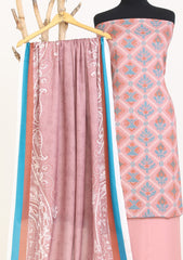 Winter - Rubaaiyat - D Prints - Marina 26 - Wool Shawl - RPM#08 - T Pink