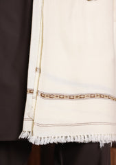 Men Shawls - Wool Shawls - D#17 - Off White