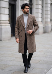 Tweed Selvage Self Texture Woollen Fabric - Malti