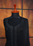 Winter Collection - Riwaj - Bamber Chikankari W/ Mukesh Work - Black