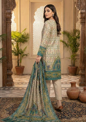 Winter - Riwaj - Printed Pashmina - 3 Pcs Suit - D#12 - D Green