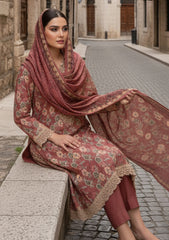 Winter - Riwaj - Printed Marina - 3 Pcs - Wool Shawl 25 - D#87