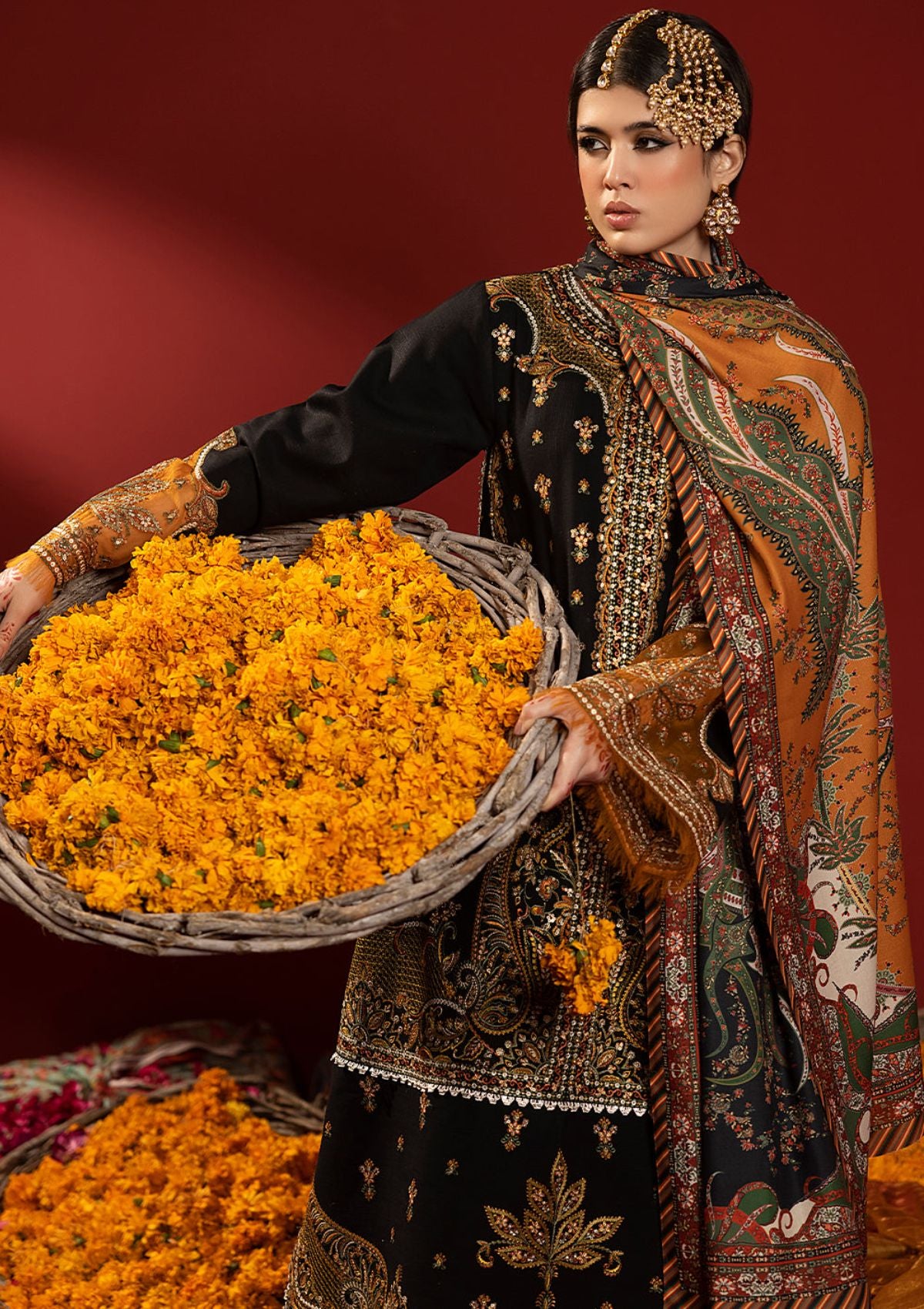 Winter Collection - Bin Ilyas - Laal - Luxury - BL#1511-B