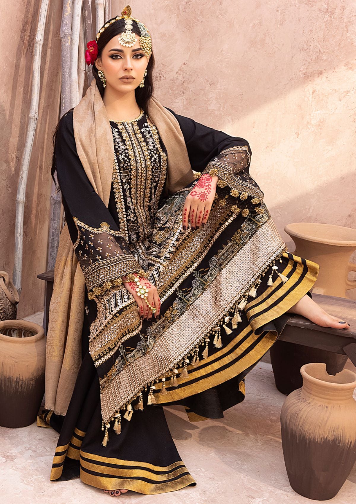 Winter Collection - Bin Ilyas - Laal - Luxury - BL#1515-A