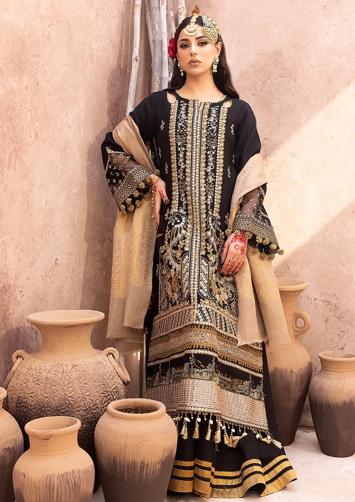 Winter Collection - Bin Ilyas - Laal - Luxury - BL#1515-A