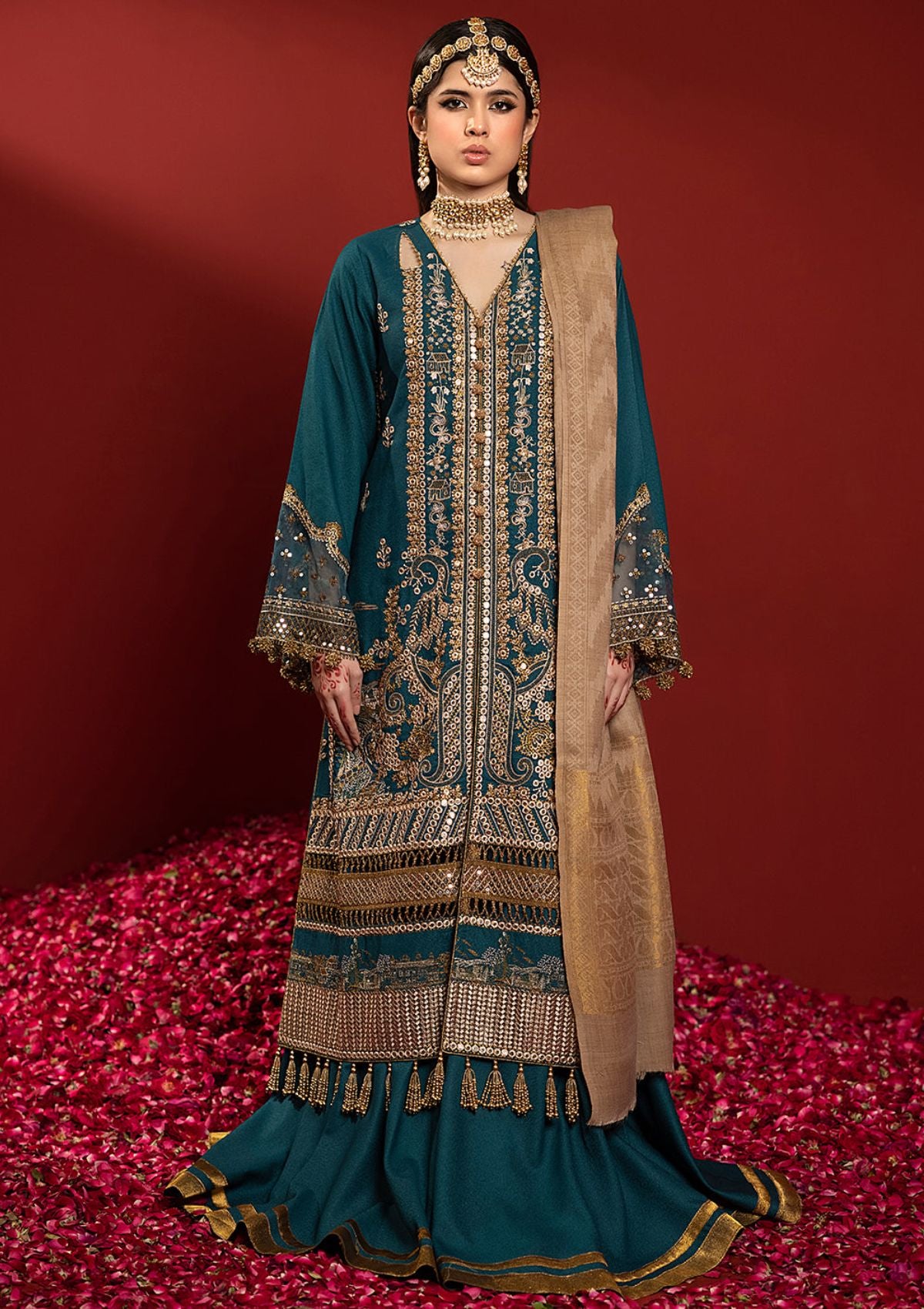 Winter Collection - Bin Ilyas - Laal - Luxury - BL#1515-B