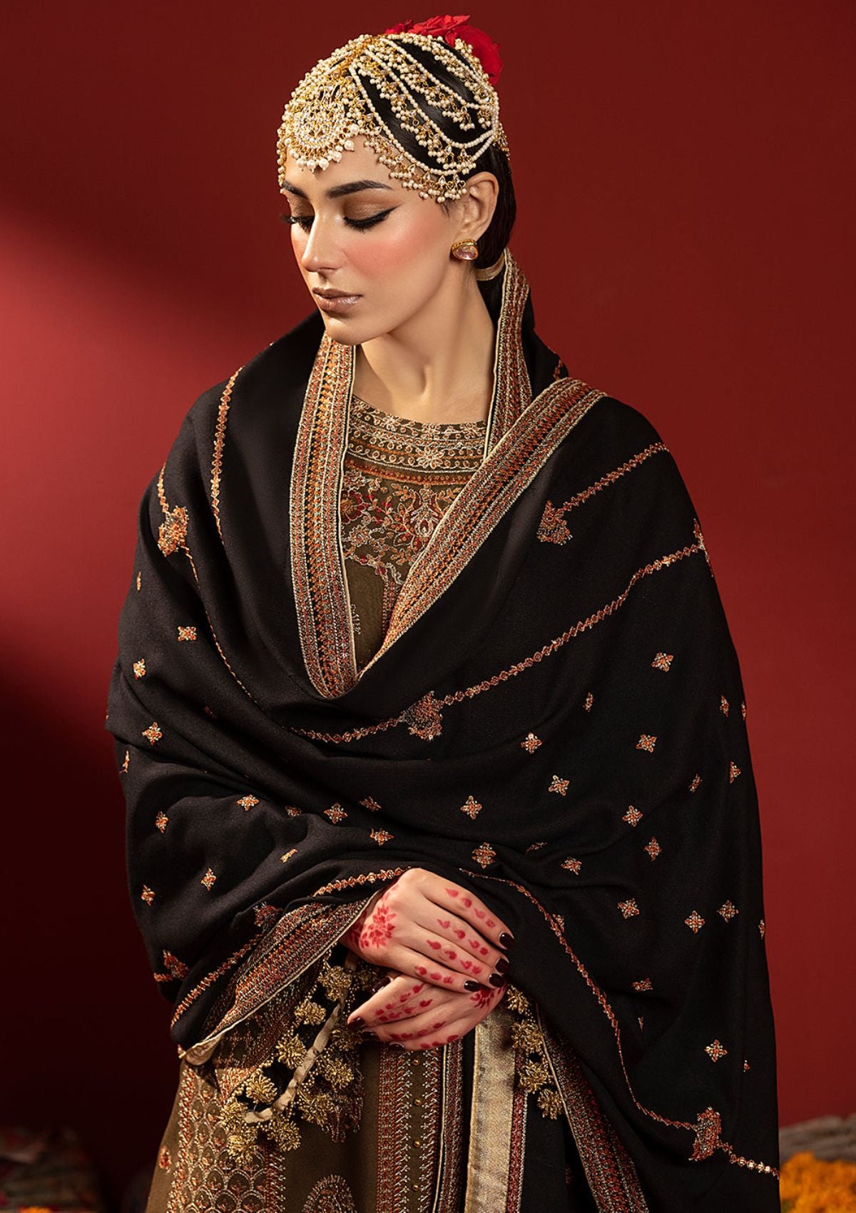 Winter Collection - Bin Ilyas - Laal - Luxury - BL#1516-A