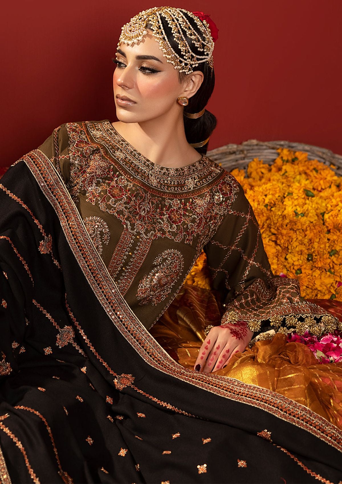 Winter Collection - Bin Ilyas - Laal - Luxury - BL#1516-A