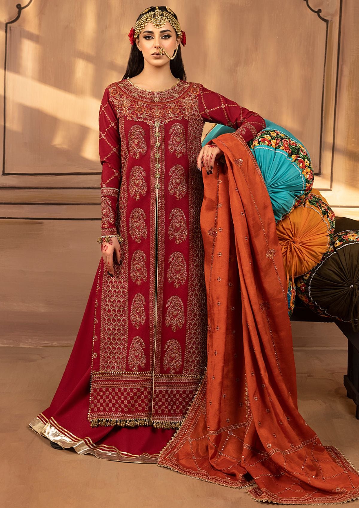 Winter Collection - Bin Ilyas - Laal - Luxury - BL#1516-B